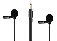 Mikrofon podwójny STEREO z klipsem Boya BY-LM300, do kamer i lustrzanek