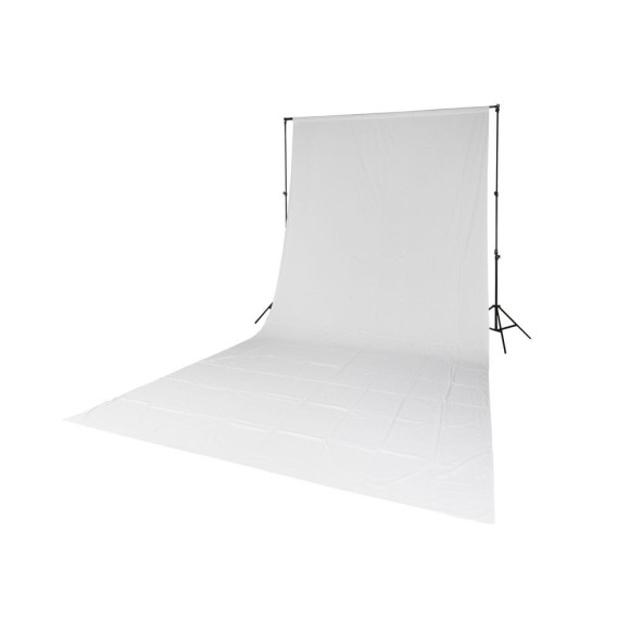 Quadralite tło tekstylne białe 2,85x6m + 2x statyw + poprzeczka