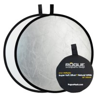 Blenda okrągła Rogue 2w1 srebrno-biała 80cm