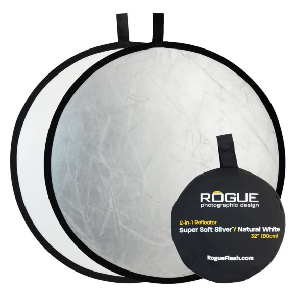 Blenda okrągła Rogue 2w1 srebrno-biała 80cm