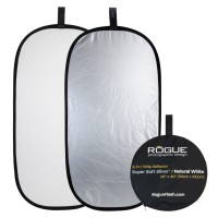 Blenda Rogue 2w1 srebrno-biała 50x100cm 20x40"