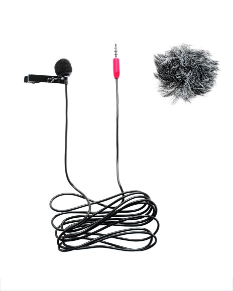 Mikrofon krawatowy Saramonic SR-LMX1 + ze złączem mini Jack TRRS i kablem przedłużającym