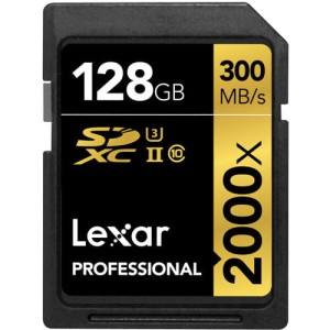 Karta pamięci Lexar SDXC 128GB 2000x 300MB/s UHSI-II + czytnik USB