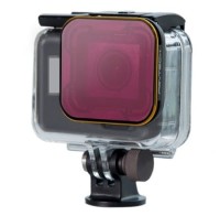 Zestaw filtrów PGY do nurkowania do GoPro Hero5 Hero6, Magenta/Snorkel/Red, edycja Housing