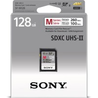 Karta pamięci Sony SD SDHC UHS-II 128 GB z serii M (U3) R: 260 MB/s W: 100 MB/s