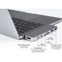 Hub HyperDrive DUO Hub/USB-C Space Gray MacBook Pro