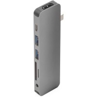 Adapter Stacja dokująca HUB  USB-C dla MacBook PC Laptopów HyperDrive GN21D-GRAY
