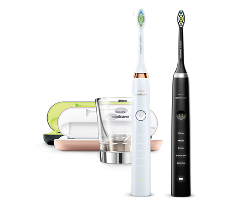 Szczoteczka soniczna Philips Sonicare DiamondClean HX9392/39 zestaw dwóch szczoteczek sonicznych - złota i czarna