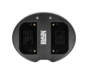 Zestaw ładowarka dwukanałowa Newell SDC-USB i dwa akumulatory NP-F570 do monitorów podglądowych i lamp LED