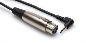 HOSA XVM-101F - kabel mikrofonowy XLR 3F-3.5MMTRS RA 1FT