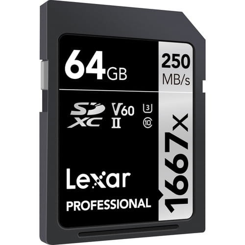 Karta Lexar SDXC Professional 64GB 250MB/s V60 1667x 4K
