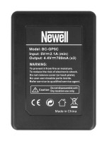 Ładowarka trójkanałowa Newell SDC-USB do akumulatorów AABAT-001 do GoPro Hero5 / Hero6 / Hero7