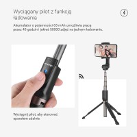 Selfie Stick statyw 3w1 BlitzWolf BW-BS4 różowy