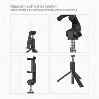 Selfie Stick statyw 3w1 BlitzWolf BW-BS4 różowy