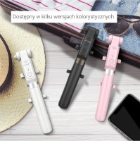 Selfie Stick statyw 3w1 BlitzWolf BW-BS4 różowy