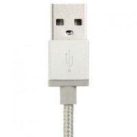 Kabel Baseus Antila Lightning 1m 2.4A MFI - srebrny