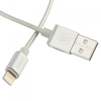 Kabel Baseus Antila Lightning 1m 2.4A MFI - srebrny