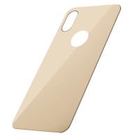 Szkło hartowane Baseus 0.3mm na tył obudowy iPhone X / XS - złote