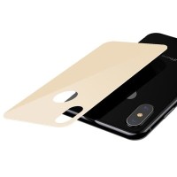 Szkło hartowane Baseus 0.3mm na tył obudowy iPhone X / XS - złote