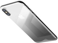 Szkło gradientowe na tył 0.3mm + folia na aparat Baseus do iPhone X / XS (czarne)