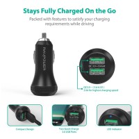 Ładowarka samochodowa RAVPower RP-VC007 - Quick Charge 3.0