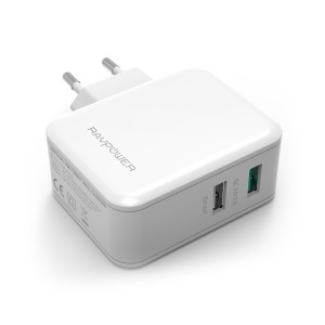 Ładowarka sieciowa RAVPower RP-PC006 - Quick Charge 3.0, biała