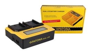 Ładowarka podwójna Patona do Sony NP-FW50 z wyświetlaczem LCD
