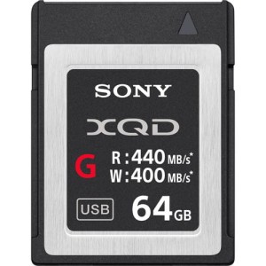 Karta pamięci Sony XQD G 64GB 440 mb/s / 400mb/s QDG64E-R + Czytnik kart XQD DELKIN 10 Gbps USB 3.1