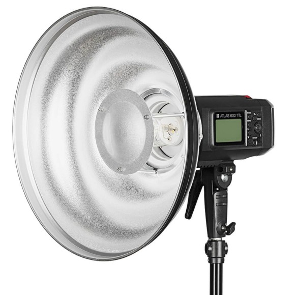 Beauty Dish Quadralite Wave srebrny 55