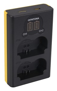 Ładowarka podwójna Patona Dual LCD USB Fuji NP-W235