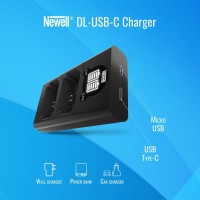 Ładowarka dwukanałowa Newell DL-USB-C do akumulatorów NP-W235