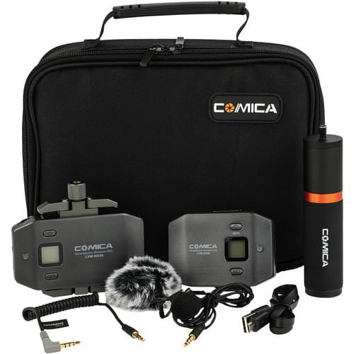 Mikrofon krawatowy comica CVM-WS50B do smartfona z gripem 