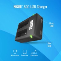 Ładowarka dwukanałowa Newell SDC-USB do akumulatorów AHDBT-901
