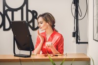 Lustro do makijażu Humanas HS-HM01 z oświetleniem LED - czarne