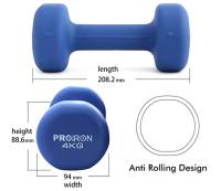 Hantle Treningowe Ciężarki Fitness Proiron 2x4kg