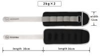 Obciążniki na nadgarstki, kostki Proiron 2x2kg