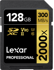 Karta pamięci Lexar 128GB 2000x SDXC UHS-II U3 V90 R300/W260 MB/s