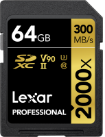 Karta pamięci Lexar 64GB 2000x SDXC UHS-II U3 V90 R300/W260 MB/s