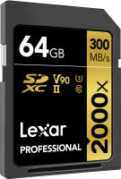 Karta pamięci Lexar 64GB 2000x SDXC UHS-II U3 V90 R300/W260 MB/s