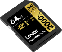 Karta pamięci Lexar 64GB 2000x SDXC UHS-II U3 V90 R300/W260 MB/s