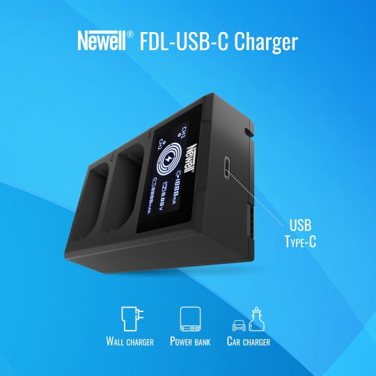 Ładowarka dwukanałowa Newell FDL-USB-C do akumulatorów NP-BX1