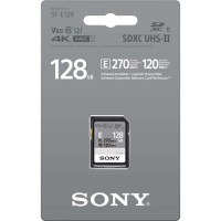 Karta pamięci Sony SDXC UHS-II 128 GB z serii E (U3) R: 270 MB/s W: 120 MB/s SF-E128/T1