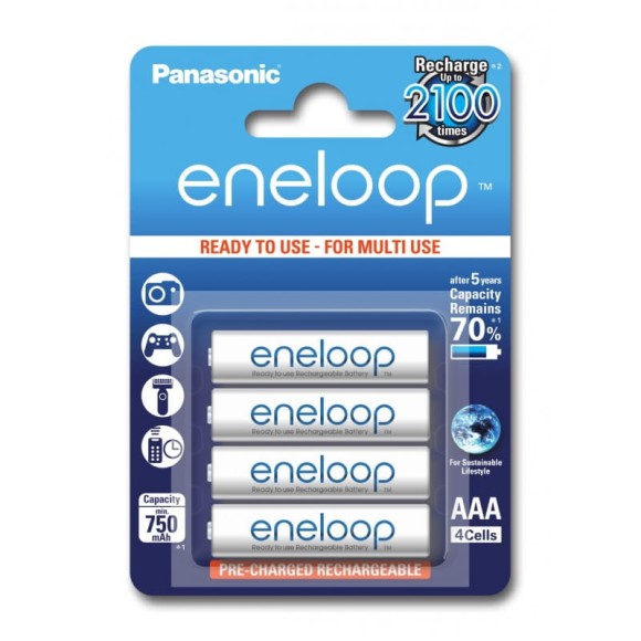 Akumulatorki Panasonic ENELOOP R03/AAA Ni-MH 750mAh 4szt (BK-4MCCE/4BE)