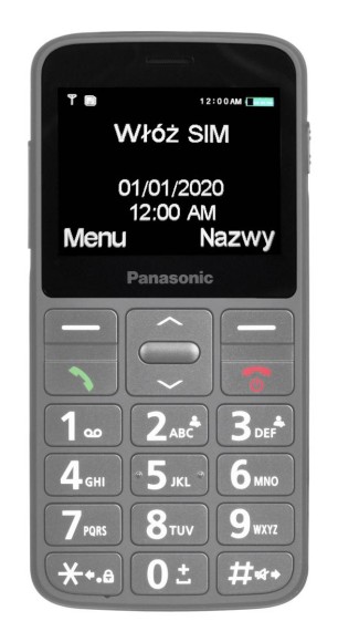 Telefon dla seniora Panasonic KX-TU160 SOS szary 