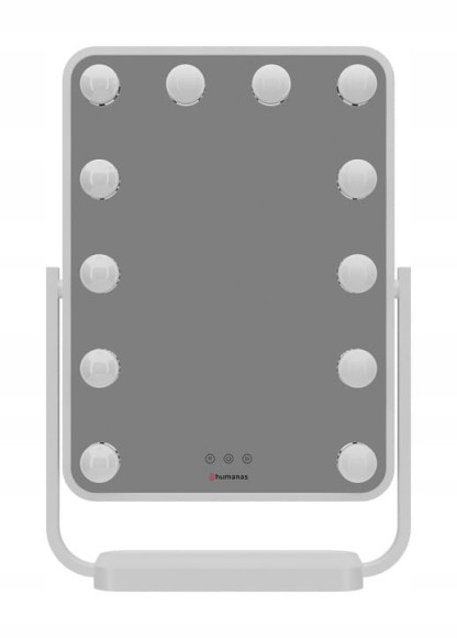 Lustro do makijażu Humanas HS-HM01 z oświetleniem LED - białe