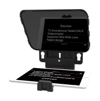Profesjonalny teleprompter Desview T3 do aparatów i kamer z uchwytem na smartfon lub tablet + pilot i bluetooth