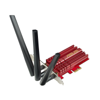 Dwupasmowa karta sieciowa PCI-E Asus PCE-AC68 802.11ac AC1900 z 3 antenami zewnętrznymi