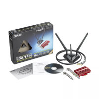 Dwupasmowa karta sieciowa PCI-E Asus PCE-AC68 802.11ac AC1900 z 3 antenami zewnętrznymi