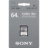  Karta pamięci Sony SDXC UHS-II 64 GB z serii E (U3) R: 270 MB/s W: 70 MB/s  SF-E64/T1