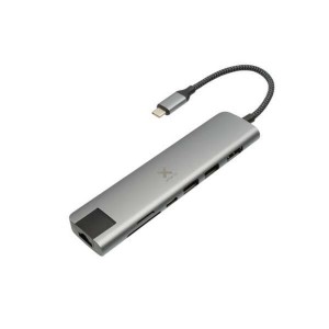 Xtorm Worx Adapter Usb-c Hub 7-in-1 (Pleciony Kabel) Szary